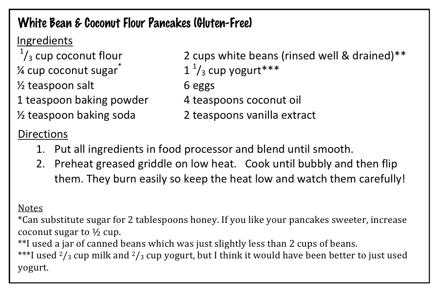 to flour how Pancakes  a Flour pancakes and Coconut Bean White make without